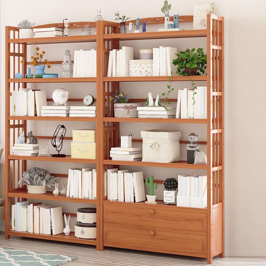 Libreria standard in bambù contemporanea libreria di scaffali aperti