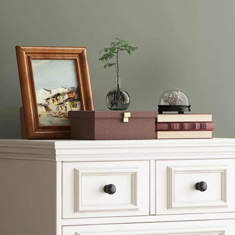 Coffre de rangement en bois vertical traditionnel américain coffre en bois pour chambre à coucher