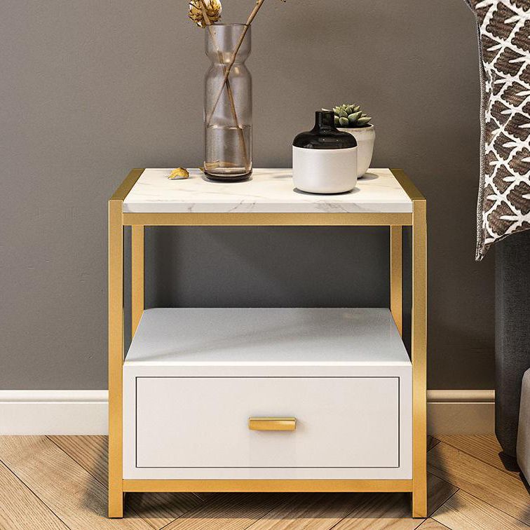 Table de chevet de table de rangement ouvert contemporain