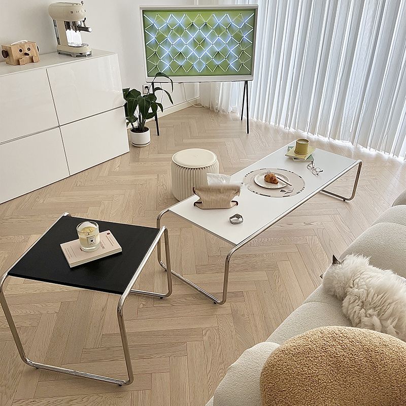 Scandinavian Sled Coffee Table Set Wooden Coffee Table Set for Living Room