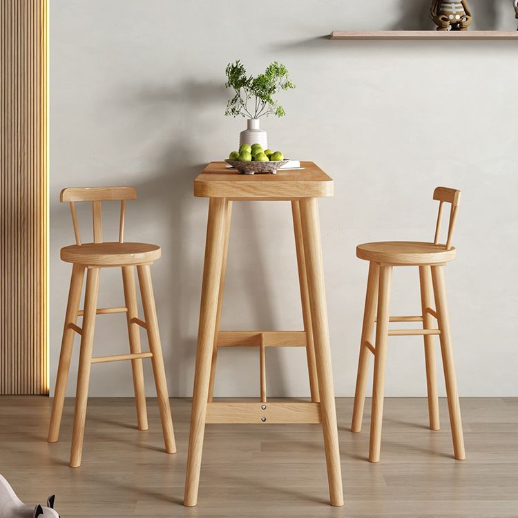 Mesa de bar rectangular de estilo moderno, mesa de mostrador de madera maciza de pino de 1/2/3 piezas