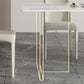 Stone Top Dining Table Modern Rectangle Dining Table with Sled Base