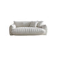 Modern 28.74" H Wool Recessed Arm Sofa in White for Living Room
