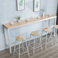 Modern Bar Height Table Solid Wood Top Bistro Bar Table for Dining Room