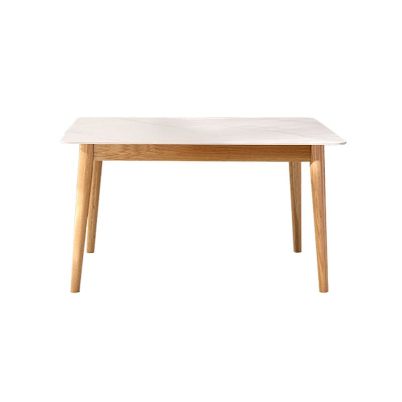 Contemporary White Rectangle Shape Table Sintered Stone Standard Dining Table for Kitchen Clearhalo ' dining_table' 'Dining Tables & Seating' 'Dining Tables' 'furn' 'furn_dining_table' 'Furniture' 'furniture_dining_table' 'Kitchen & Dining Furniture' 'kitchen&dining_furn' 'kitchen' 'kitchen_dining_table' 1200x1200_13ab669c-655d-4624-9d1c-717ffc23745e