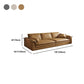 Pillow Top Arm Sofa & Chaise Faux Leather Cushions Loose Back Sofa