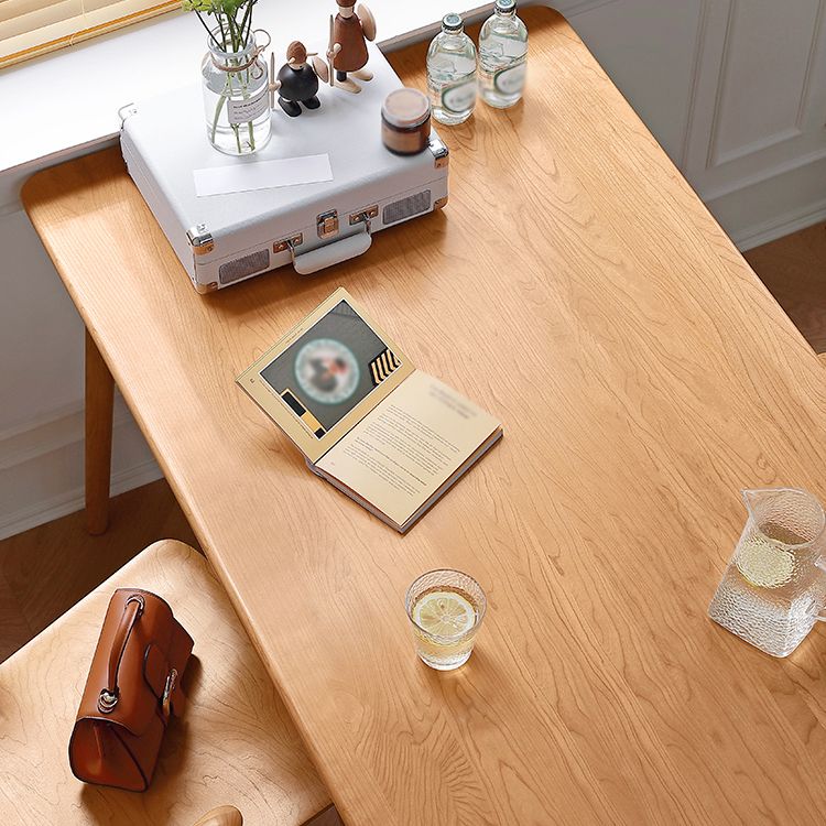 Solid Oak Wood Rectangle Dining Table Modern Contemporary Kitchen Wood Table with 4 Legs Clearhalo ' dining_table' 'Dining Tables & Seating' 'Dining Tables' 'furn' 'furn_dining_table' 'Furniture' 'furniture_dining_table' 'Kitchen & Dining Furniture' 'kitchen&dining_furn' 'kitchen' 'kitchen_dining_table' 1200x1200_13abcb06-420f-4ed8-805c-205dd530d5ab