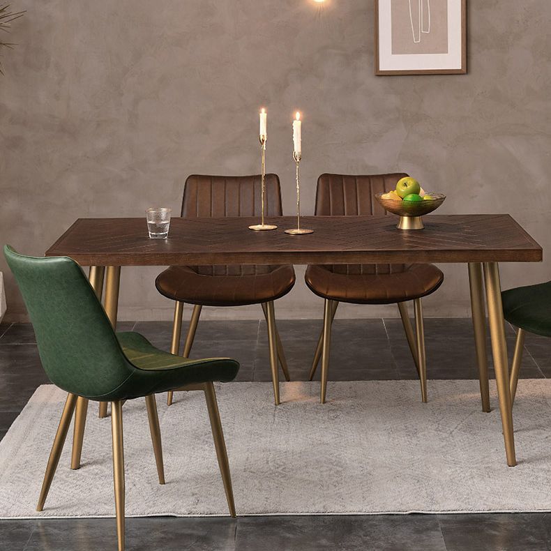Rectangle Dining Side Table Traditional Luxury Solid Wood Dinner Table with 4 Legs Clearhalo 'Dining Tables & Seating' 'Dining Tables' 'dining_table' 'furn' 'furn_dining_table' 'Furniture' 'furniture_dining_table' 'Kitchen & Dining Furniture' 'kitchen' 'kitchen_dining_table' 1200x1200_13ac19bf-7272-48a0-b297-200602f0746e