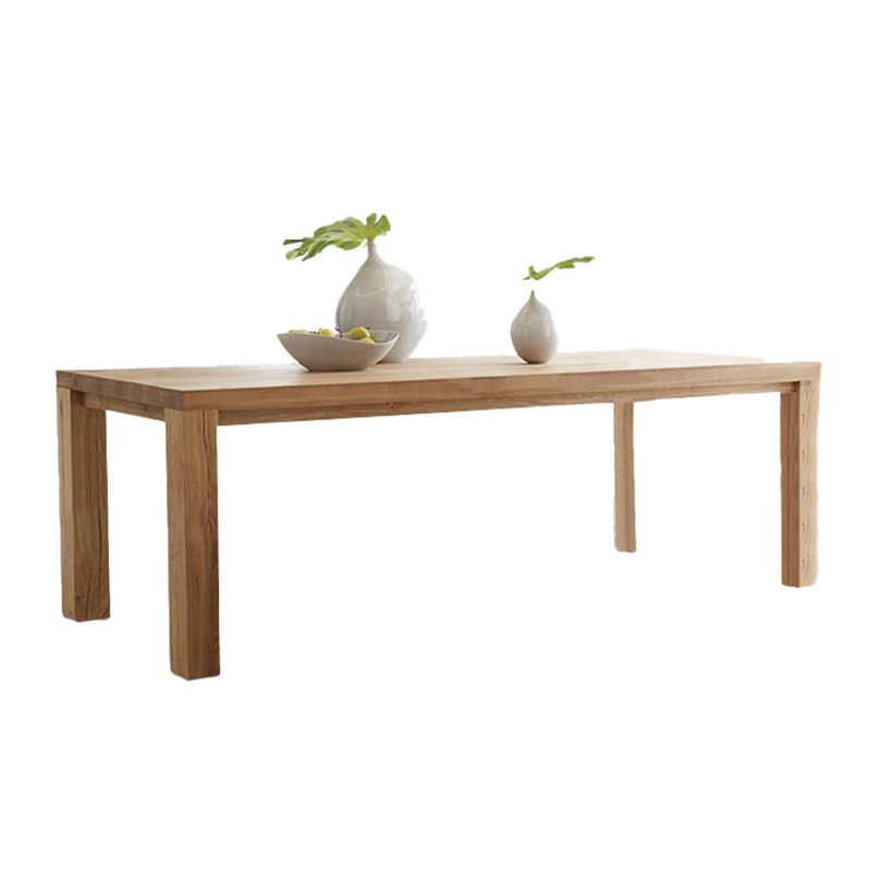 Modern Solid Wood Dining Table Rectangle Wooden Table with 4 Legs for Restaurant Clearhalo 'Dining Tables & Seating' 'Dining Tables' 'dining_table' 'furn' 'furn_dining_table' 'Furniture' 'furniture_dining_table' 'Kitchen & Dining Furniture' 'kitchen' 'kitchen_dining_table' 1200x1200_13ac7921-4c67-4e69-a88b-b51044d4dfd9