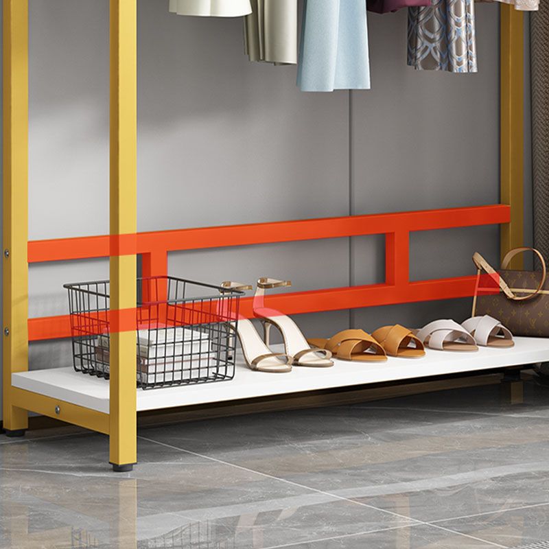 Modern Metal Entryway Kit Hanging Rail and 2 Storage Shelving Coat Hanger Clearhalo 'Entry & Mudroom Furniture' 'furn' 'furn_hall_tree_coat_racks' 'Furniture' 'Hall Trees & Coat Racks' 'hall_tree_coat_racks' 1200x1200_13ad0deb-7c21-4e2c-beeb-da19225787ec