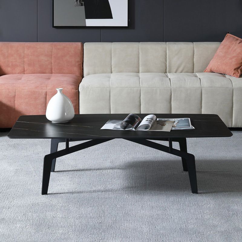 4 pieds 1 table basse simple Table de cocktail en métal de 16,14 po de hauteur