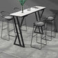 Stone Bar Dining Table Industrial Bar Dining Table with Double Pedestal Base Clearhalo 'Bar Furniture' 'Bar Tables' 'bar_tables' 'furn' 'furn_bar_tables' 'Furniture' 'furniture_bar_tables' 'Kitchen & Dining Furniture' 1200x1200_13afc7d3-838a-4661-8363-42ec6d3d7dc4