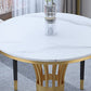 Glam 1/2/3/4/5 Pieces Dining Set Sintered Stone Dining Table Set for Dining Areas Clearhalo 'Dining Room Sets' 'Dining Tables & Seating' 'dining_room_set' 'furn' 'furn_dining_room_set' 'Furniture' 'furniture_dining_room_set' 'Kitchen & Dining Furniture' 1200x1200_13b1a082-bf26-4632-898e-0557113f4a58