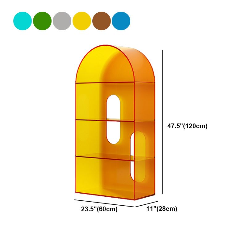 Open Back Bookshelf Acrylic Scandinavian Style Bookcase for Home Office Study Room Clearhalo 'Bookcases' 'furn' 'furn_bookcases' 'Furniture' 'furniture_bookcases' 'kitchen' 'kitchen_bookcases' 'Living Room Furniture' 'Office Furniture' 1200x1200_13b325bf-6665-442d-96a4-82a6f095e3a5