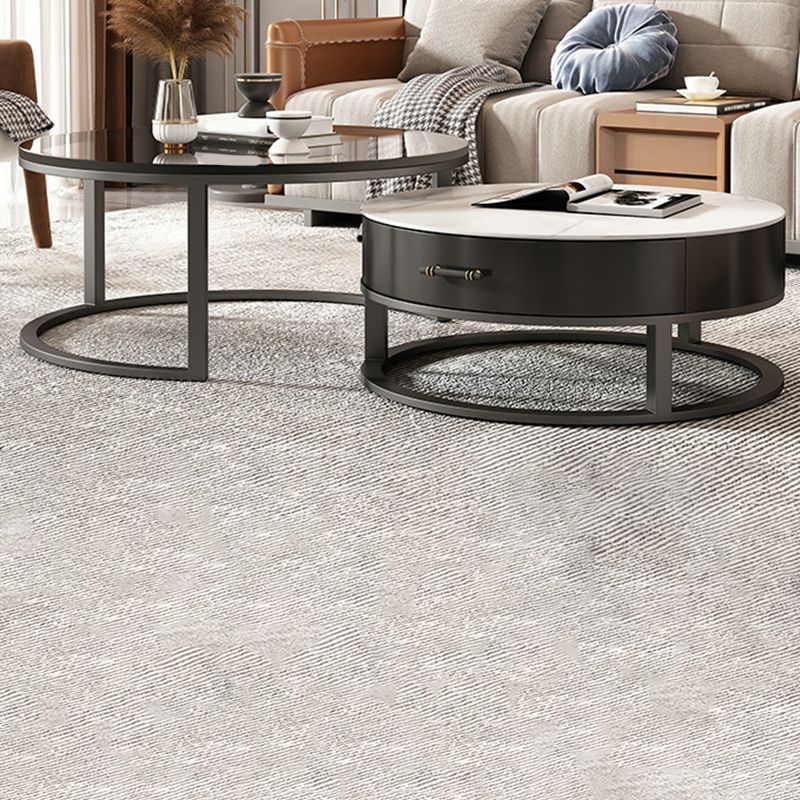 Glass Top Coffee Table Set Frame Cocktail Table with Drawers