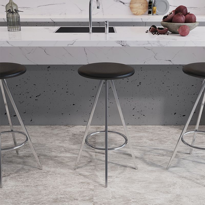 Industrial Style Barstools Leather Seats Metal 3 Legs Counter Stools for Dining Room Clearhalo 'Bar Furniture' 'Bar Stools' 'bar_stools' 'furn' 'furn_bar_stools' 'Furniture' 'furniture_bar_stools' 'Kitchen & Dining Furniture' 1200x1200_13b64e2b-1925-493d-a239-507f425cd52d