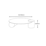 Tavolino in vetro trasparente rotondo 2 gambe base 1 tavolo da cocktail singolo