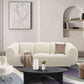 Divano di lana minimalista con chaise in bianco divano in tessuto da 29,1 "H