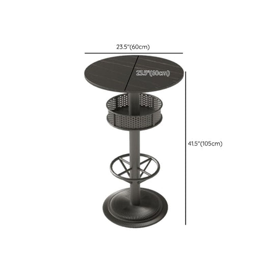 Industrial Black Bar Tisch Wohnzimmer Bistro Bar Schreibtisch mit Lagerung