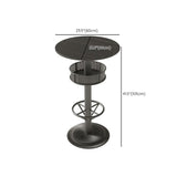 Industrial Black Bar Tisch Wohnzimmer Bistro Bar Schreibtisch mit Lagerung