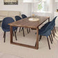 Rectangle Double Base Dining Table Modern Pine Wood Table for Dining Room