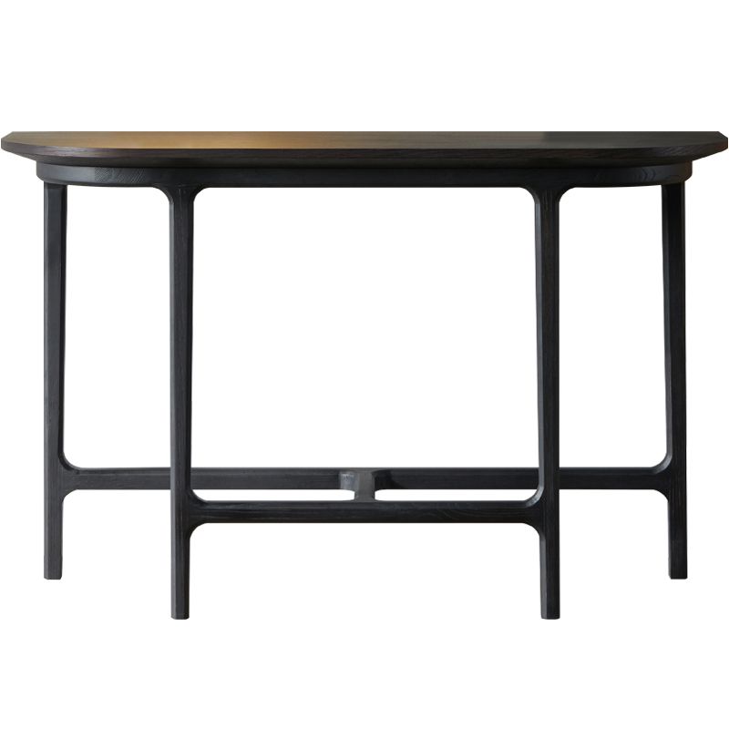 Tavolo da console a mezzaluna moderna tavolo di divano console in legno in nero