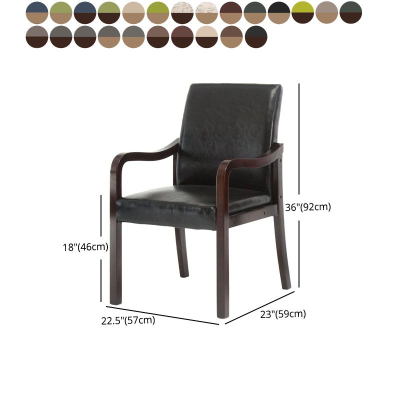 Farmhouse Upholstered Home Arm Chair Solid Back Matte Finish Dining Chair Clearhalo 'Dining Chairs' 'Dining Tables & Seating' 'dining_chair' 'Furniture' 'furniture_dining_chair' 'Kitchen & Dining Furniture' 1200x1200_13b9a4d8-e6f9-4ae5-b23f-1621cd861704