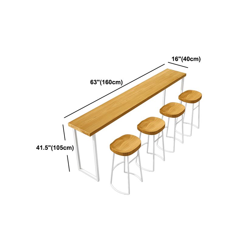 Contemporary Solid Wood Bar Counter Rectangle Bar Counter with Sled Base Clearhalo 'Bar Furniture' 'Bar Tables' 'bar_tables' 'furn' 'furn_bar_tables' 'Furniture' 'furniture_bar_tables' 'Kitchen & Dining Furniture' 1200x1200_13ba4c7d-eb46-4c9e-ad6f-7f6fb1fc2e92