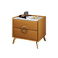 Classic Glam Accent Table Nightstand Stone Nightstand with 2 Drawers Clearhalo 'Bedroom Furniture' 'furn' 'furn_night_stand' 'Furniture' 'night_stand' 'Nightstands' 1200x1200_13bac4c5-60a4-4c48-b65e-8b66d7de4d3a