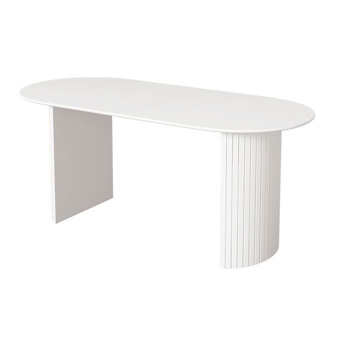Contemporary Oval Dining Table Pine Solid Wood Table with Double Pedestal for Dining Room Clearhalo ' dining_table' 'Dining Tables & Seating' 'Dining Tables' 'furn' 'furn_dining_table' 'Furniture' 'furniture_dining_table' 'Kitchen & Dining Furniture' 'kitchen&dining_furn' 'kitchen' 'kitchen_dining_table' 1200x1200_13bbeb90-a20b-47e9-99d3-4028f5a3f688