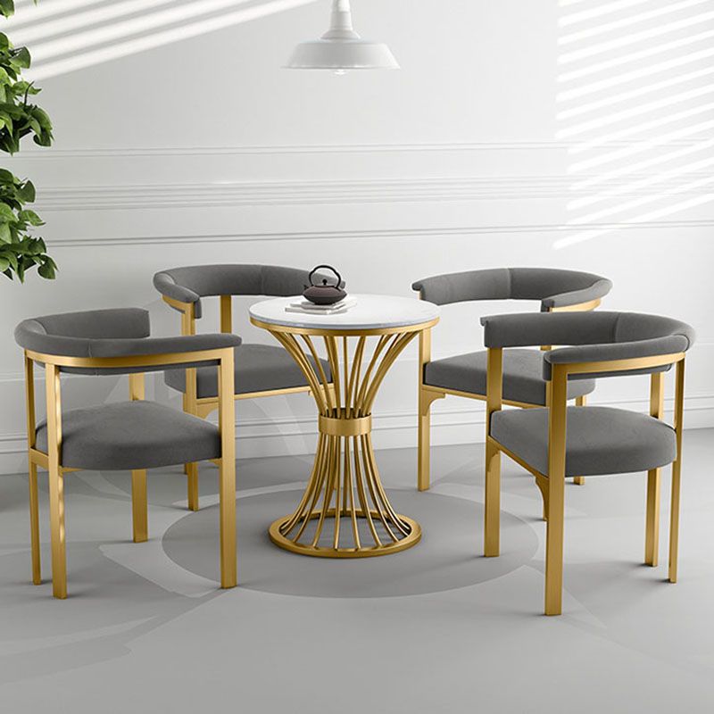 Glam Metal Dining Room Chair Armless Open Back Dining Side Chair for Restaurant Use Clearhalo 'Dining Chairs' 'Dining Tables & Seating' 'dining_chair' 'furn' 'furn_dining_chair' 'Furniture' 'Kitchen & Dining Furniture' 1200x1200_13bcbc63-a4d8-4459-a8cb-1c88398467c8