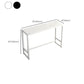 Matte Finish Rectangle Pub Table with Metal Frame for Living Room