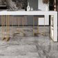 Glam Style Rectangle Bar Table 1/2/3 Pieces Stone Bar Table Set for Kitchen