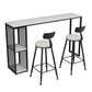 Stone Top Bar Table Set 1/3 Pcs Rectangle Bar Table and Upholstered Stools Clearhalo 'Bar Furniture' 'furn' 'furn_home_bar_bar_sets' 'Furniture' 'Home Bars & Bar Sets' 'home_bar_bar_sets' 'Kitchen & Dining Furniture' 1200x1200_13c2e1e4-bb70-4781-bb0a-579a7a89034e