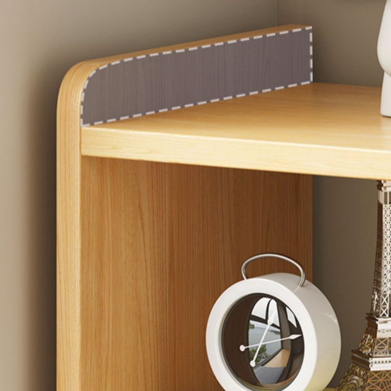 Engineered Wood Standard Bookshelf Contemporary Closed Back with Shelves