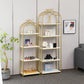 Estantería de estantería moderna de oro Etagere Metal Open Bookcase para sala de estar