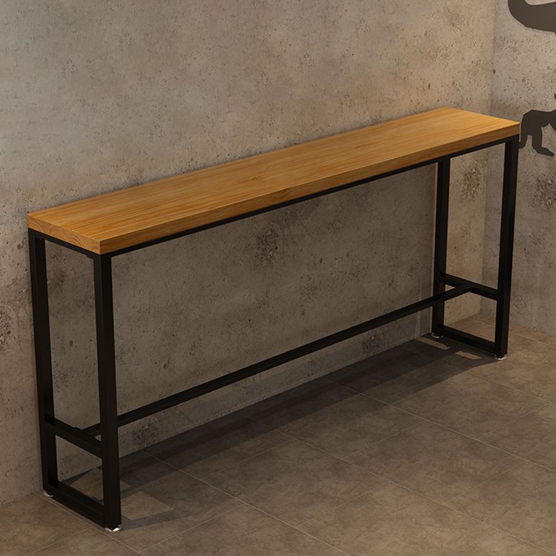 Tavolo da pranzo in legno in legno di pino tavolo da bar rettangolo industriale con base di cavalletto per balcone