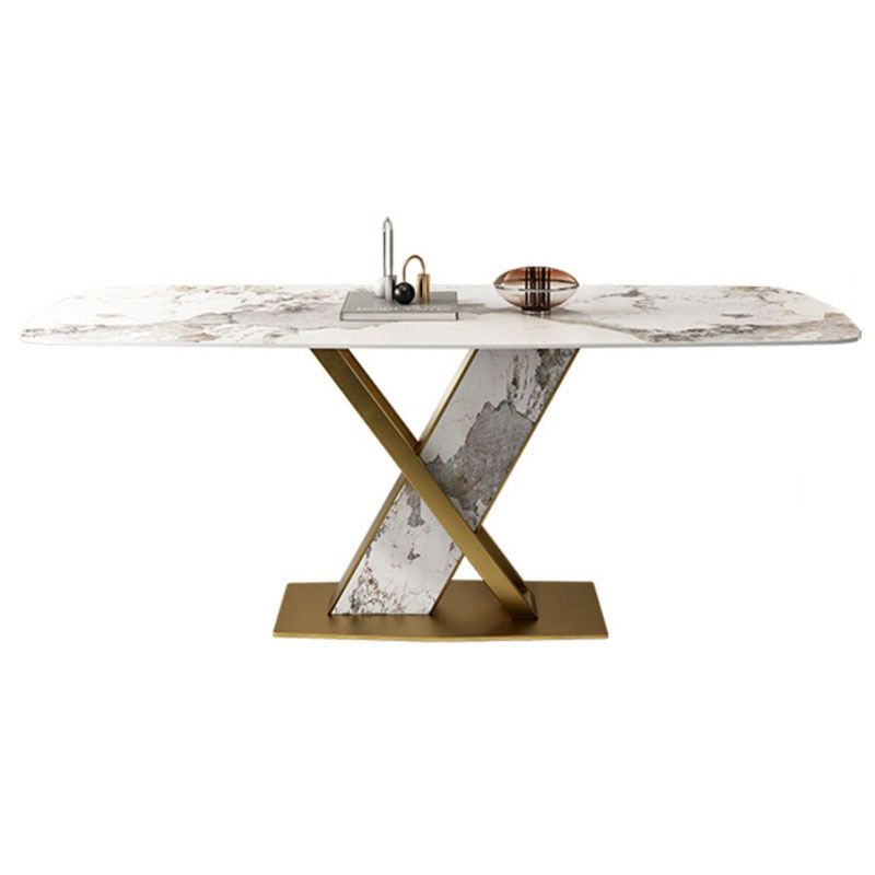 Luxurious Sintered Stone Top Dining Set Rectangular 1/4/5/7 Pieces Dining Room Table Set Clearhalo 'Dining Room Sets' 'Dining Tables & Seating' 'dining_room_set' 'furn' 'furn_dining_room_set' 'Furniture' 'Kitchen & Dining Furniture' 1200x1200_13c71958-bd35-4dfd-af28-67dd08bf0783