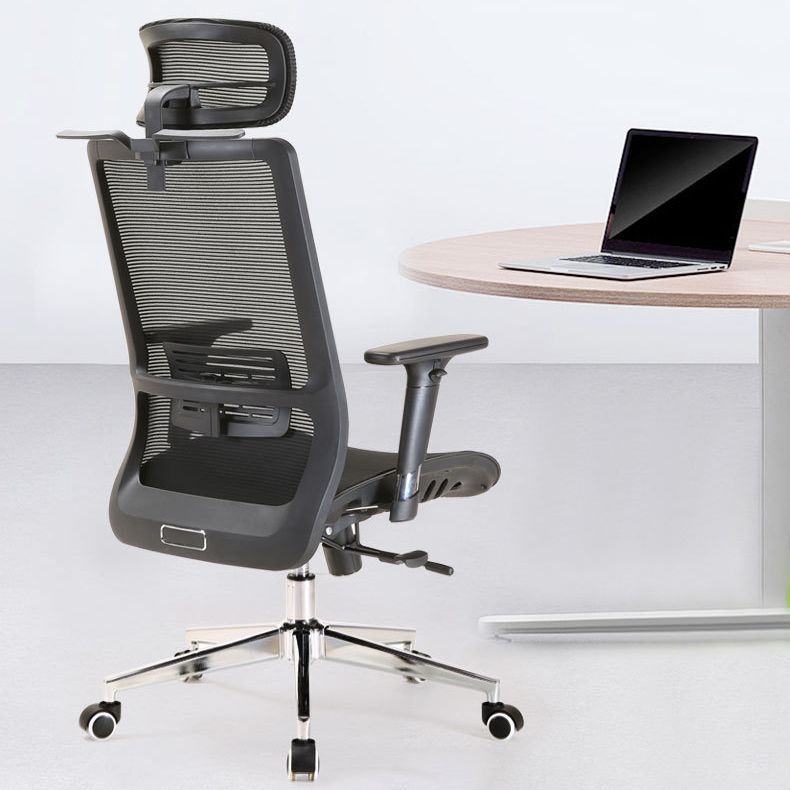 Modern Desk Chair Mesh Computer Chair Conference Chair in Black Clearhalo 'furn' 'furn_office_chair' 'Furniture' 'Office Chairs' 'Office Furniture' 'office_chair' 1200x1200_13c82684-5ae5-46db-9e5c-539328b0ce84