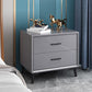 Table de nuit en bois massif contemporain 18,5 "de haut table de nuit avec 2 tiroirs