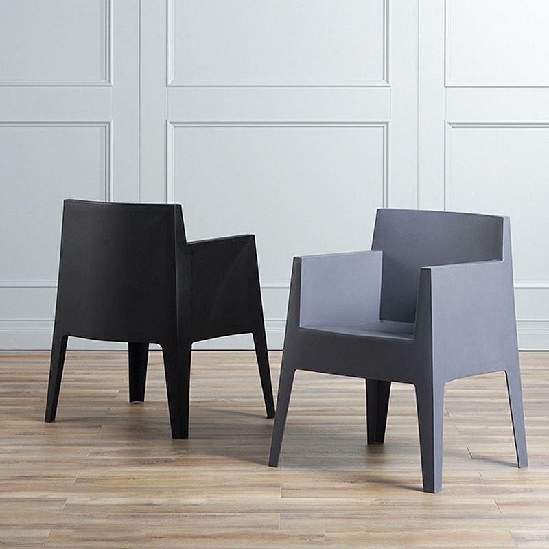 Contemporary Style Dining Chairs Arm Dining Chairs with Plastic Legs for Kitchen Clearhalo 'Dining Chairs' 'Dining Tables & Seating' 'dining_chair' 'furn' 'furn_dining_chair' 'Furniture' 'Kitchen & Dining Furniture' 1200x1200_13c953a2-7c7d-4b5f-b5d1-fb2d9ac815d7