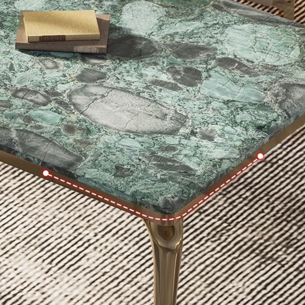 1/4/6 Pieces Glam Green Stone Top Metal Frame Dining Set for Home