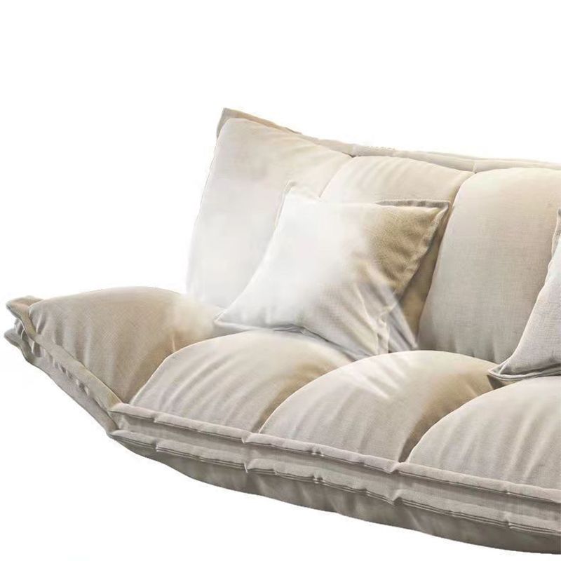 リネンコンテンポラリーアームレスソファコンバーチブルソファ、62.99 "L x 19.68" w x 19.68 "H