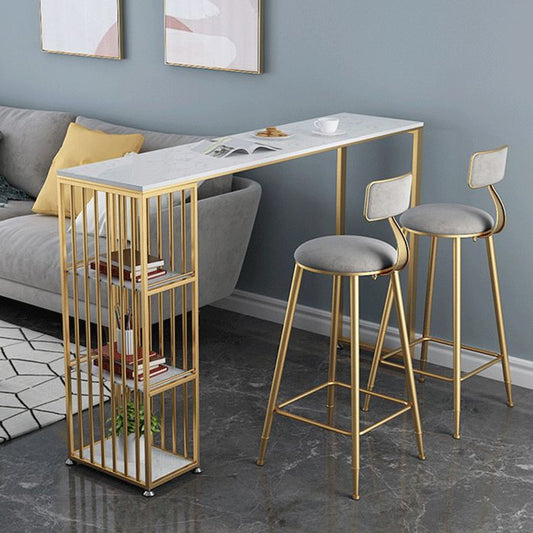 Contemporary Cushion Bar Stool Backrest Barstool with Gold Metal Legs Clearhalo 'Bar Furniture' 'Bar Stools' 'bar_stools' 'furn' 'furn_bar_stools' 'Furniture' 'Kitchen & Dining Furniture' 1200x1200_13ccb7be-e599-4a6a-84eb-9529976df773