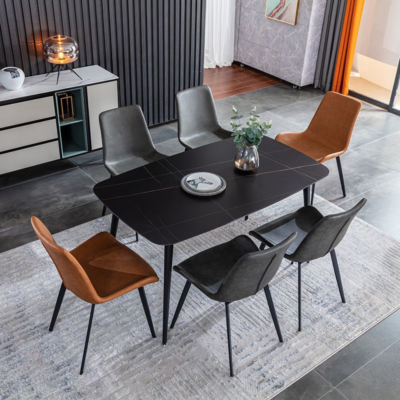 Minimalist 1/2/5/7 Pieces Dining Table Sets Sintered Stone Dining Table Set with Chair Clearhalo 'Dining Room Sets' 'Dining Tables & Seating' 'dining_room_set' 'furn' 'furn_dining_room_set' 'Furniture' 'furniture_dining_room_set' 'Kitchen & Dining Furniture' 'kitchen&dining_furn' 'kitchen' 1200x1200_13cce5b6-8db7-4976-86ca-cb5e11ae852b