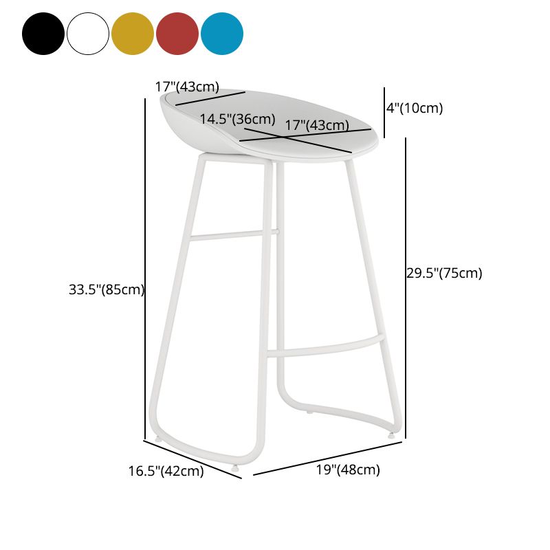Contemporary Counter Bar Stool Plastic Bar Stool with Iron Base and Footrest Clearhalo 'Bar Furniture' 'Bar Stools' 'bar_stools' 'furn' 'furn_bar_stools' 'furniture_bar_stools' 'Kitchen & Dining Furniture' 'kitchen&dining_furn' 'kitchen' 'kitchen_furn' Furniture' 1200x1200_13d10cd3-f220-4b42-abce-2c00caaa9a5f