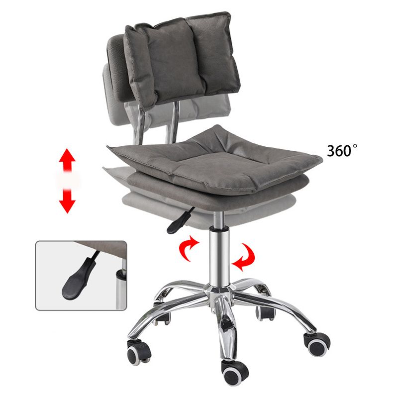 Scandinavian Metal Stool Upholstered Seat Counter Stool in Matte Finish