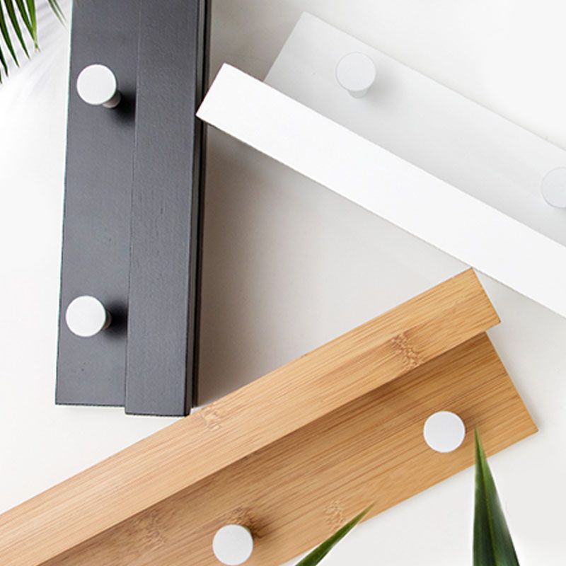 Moderna de colgilla de pelaje de madera montada con estantes y ganchos kit de entrada