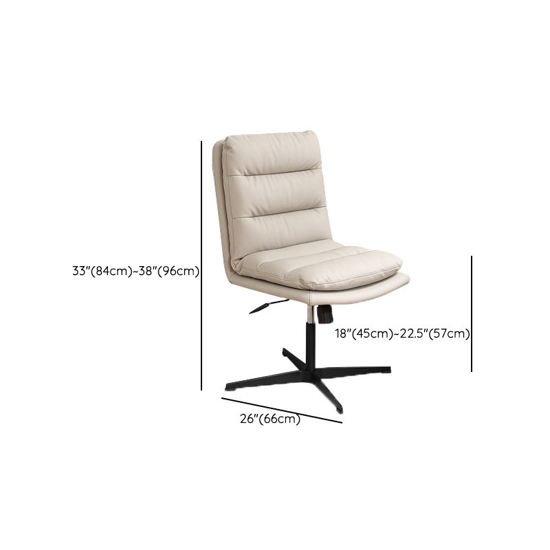 Chaise de bureau moderne chaise pivotante de hauteur de siège réglable sans bras sans bras