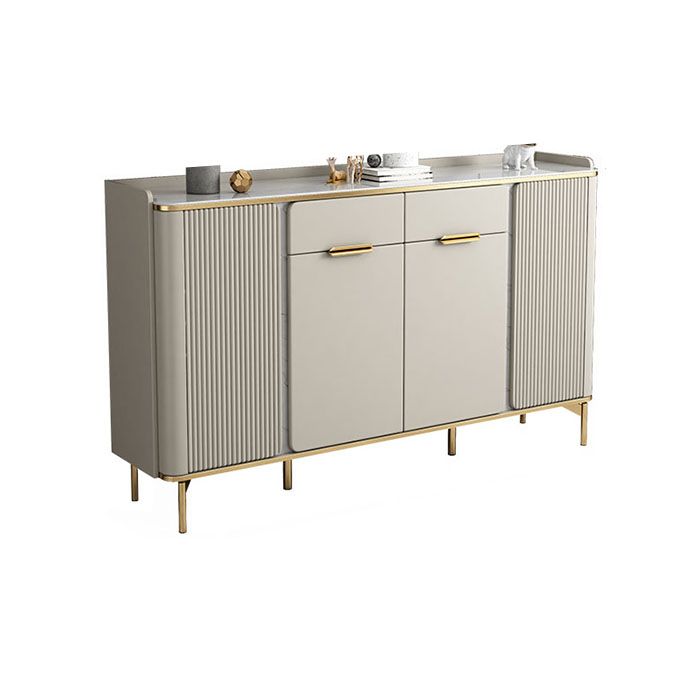 Glam Sideboard Stone Top Sideboard with Door and Drawer for Dining Room Clearhalo 'buffet_sideboard' 'Buffets & Sideboards' 'furn' 'furn_buffet_sideboard' 'Furniture' 'Kitchen & Dining Furniture' 1200x1200_13d619fc-dbb9-42cf-b0c1-675875a9a062